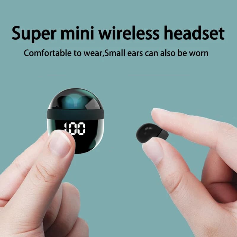 SHUKE Invisible Sleep Wireless Bluetooth 5.3 Mini headphone earphones with noise cancellation headphones with touch control with microphone