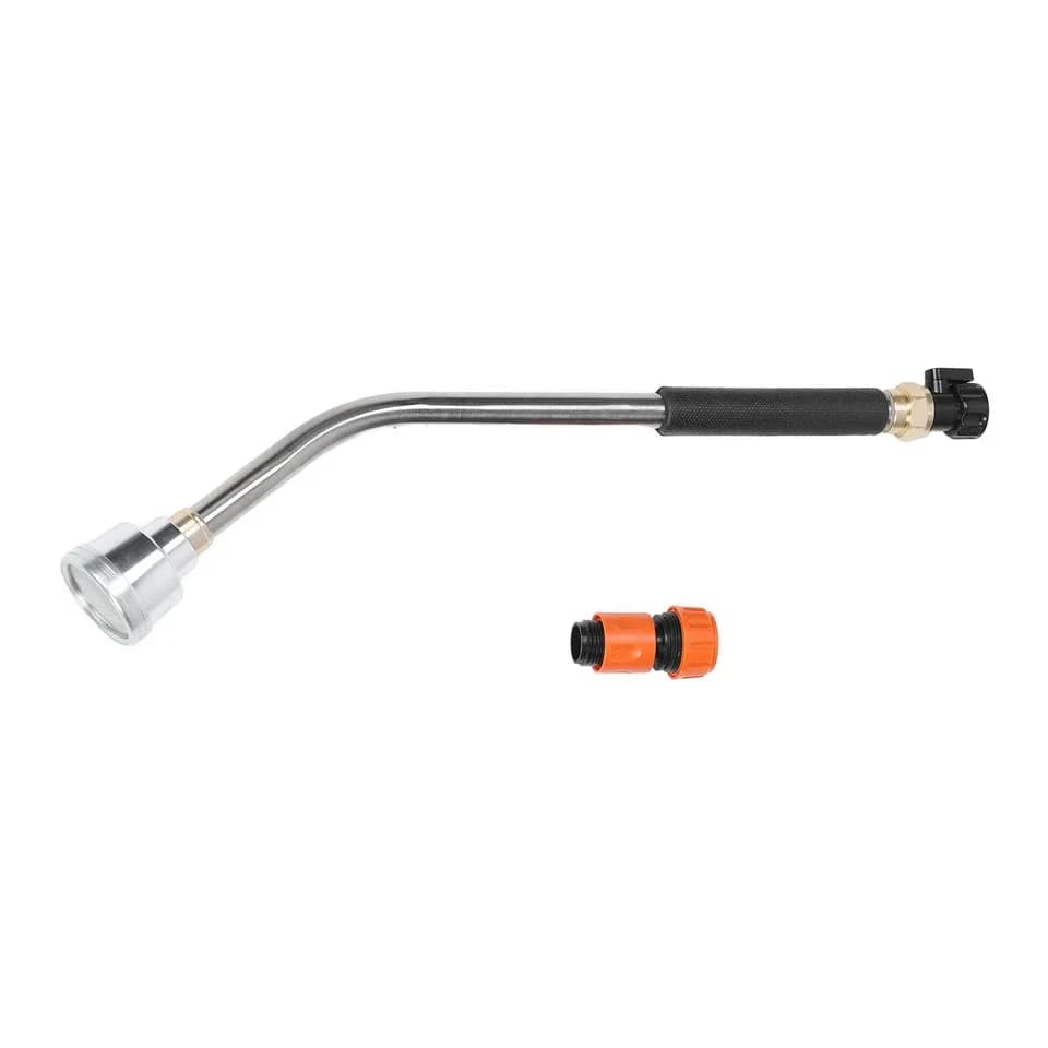 Garden Hose Extension Wand with Adjustable Spray Patterns for Lawn Irrigation and Plant Watering Featuring Durable Metal Constru