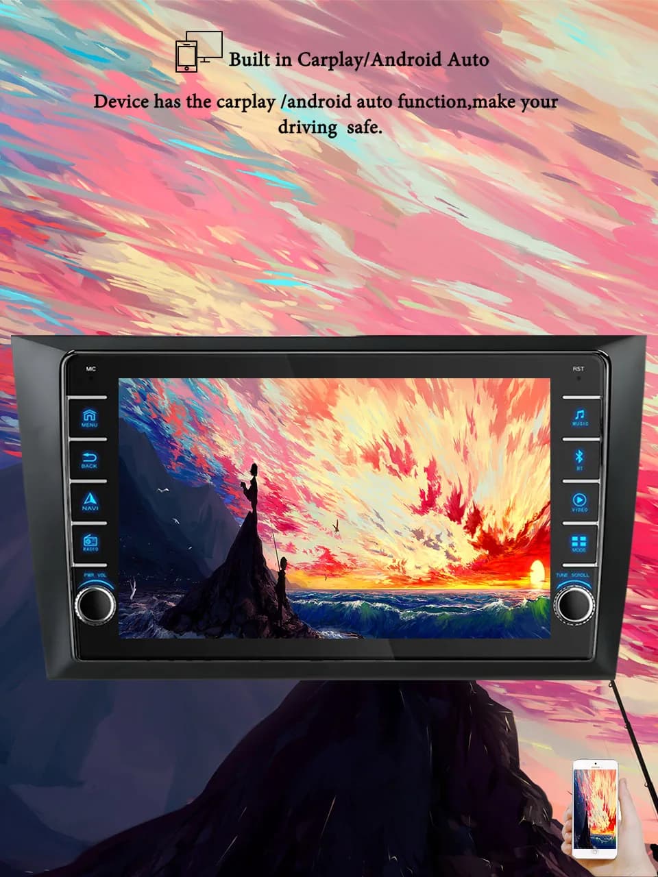 8G + 128G Android 14 Per Volkswagen Golf 2008 - 2016 Autoradio Audio Multimediale Stereo PC Tablet GPS Monitor 2Din DVD Carplay Auto