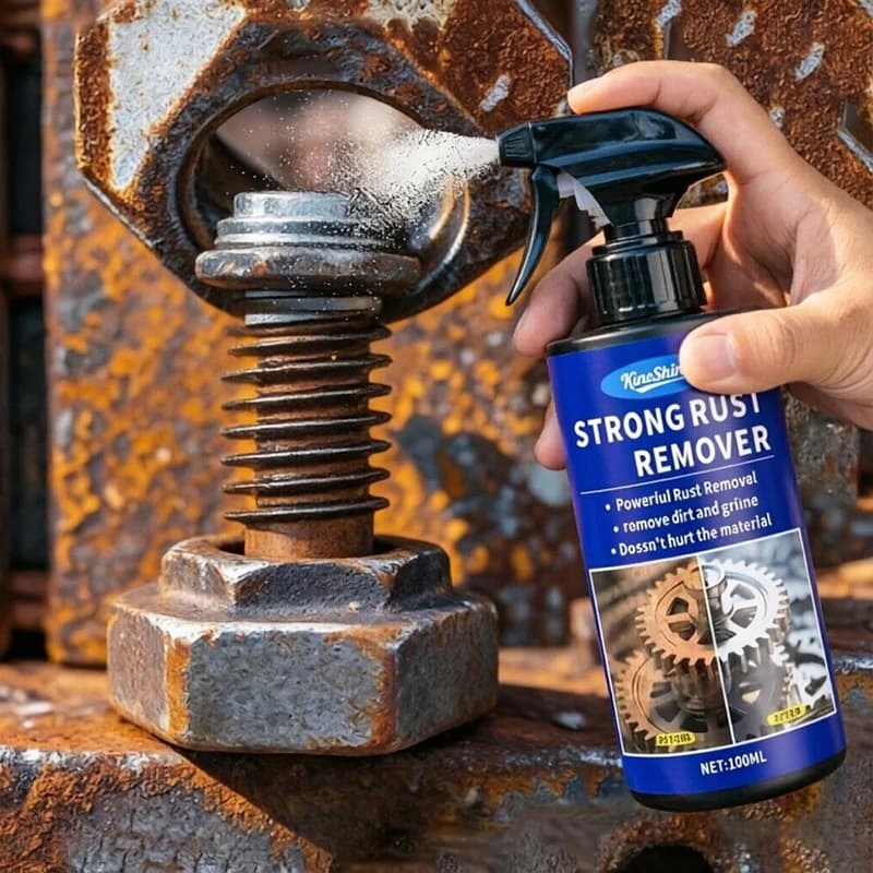 Spray Antiruggine per Auto, Agente di Rimozione Rapida per Ruggine su Tubi di Scarico, Cura dei Cerchioni, Pulizia del Metallo e Rimozione delle Macchie di Polvere di Ferro