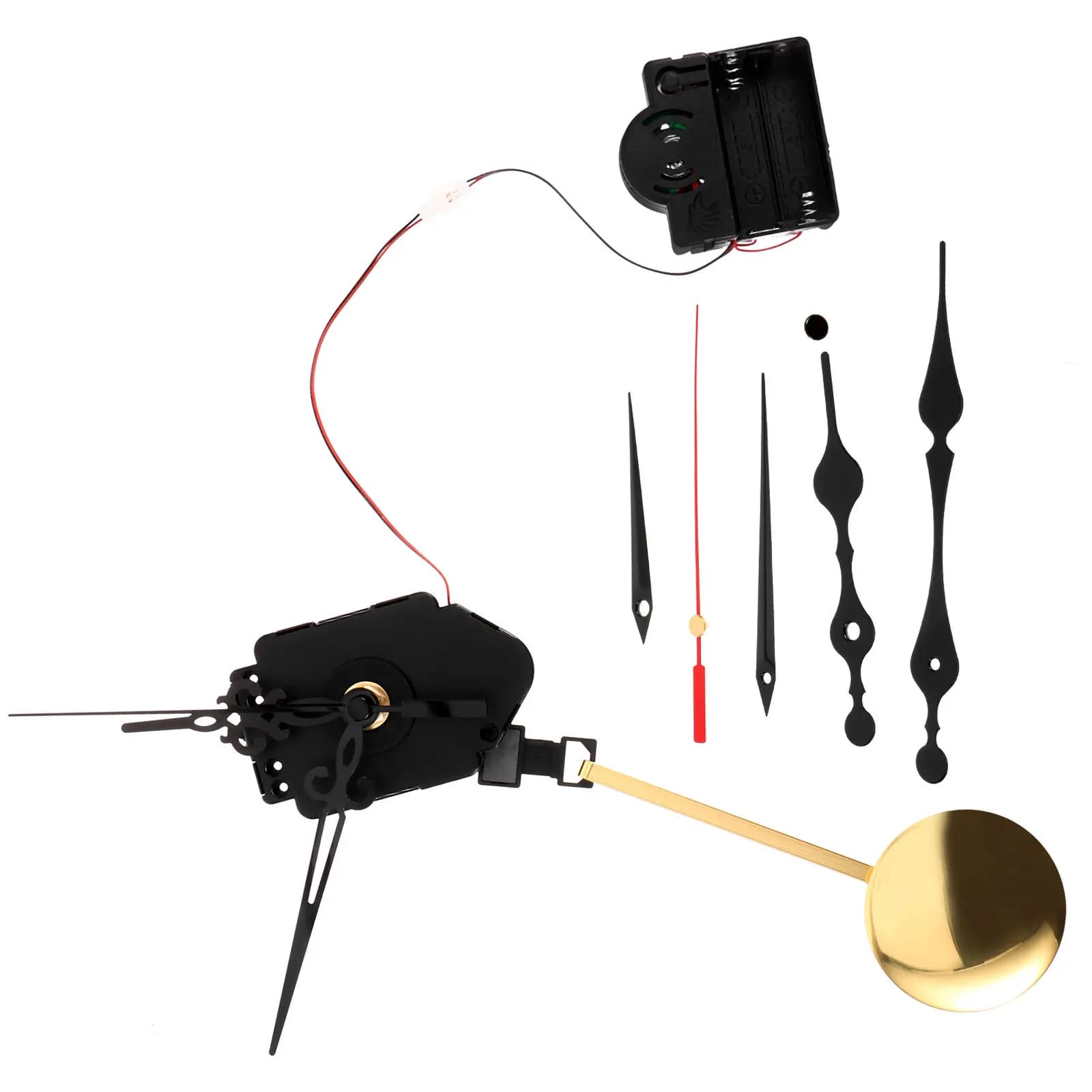 Set of 1 mechanism for DIY pendulum clock, spare kit for music box, hands for wall clock, repair parts, music box.