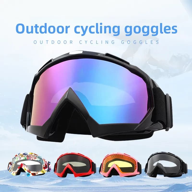 Occhiali da moto da ciclismo Occhiali da sci Occhiali da sole Antivento invernale Antiappannamento Occhiali da sci da snowboard Maschera da sci Occhiali tattici