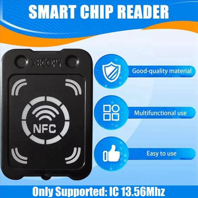 Copiatrice per lettore di schede Smart Chip RFID B27B + portachiavi 3XUID/CUID Lettore di chiavi di crittografia NFC IC 13,56 Mhz RFID Token Clone Duplicatore