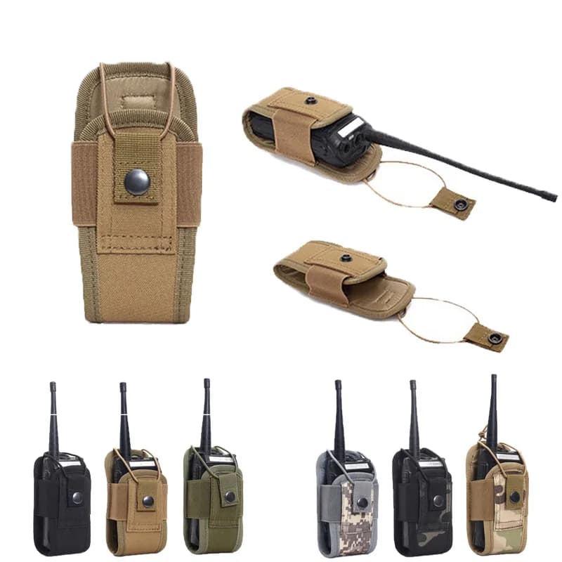 Porta Radio Universale da Cintura, Custodia Tattica per Walkie Talkie, Borsa Portatile per Campeggio e Sport all'Aperto DJJPJ01