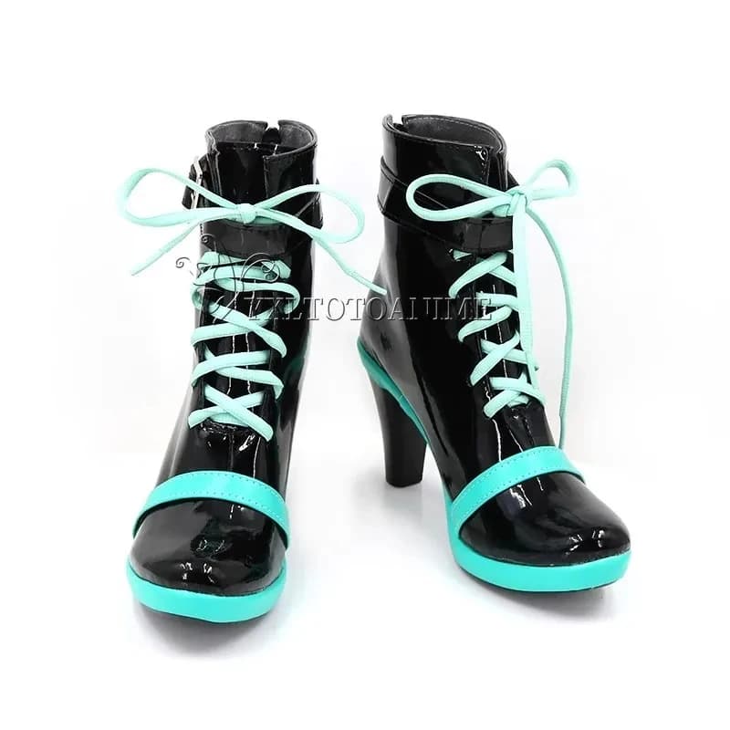 g'7,n\5;e,8\v,5/in stock Anime Full Set Costume Miku 16TH Cosplay Leather Midi Sexy Dress Halloween Carnif;4'v.7/n\