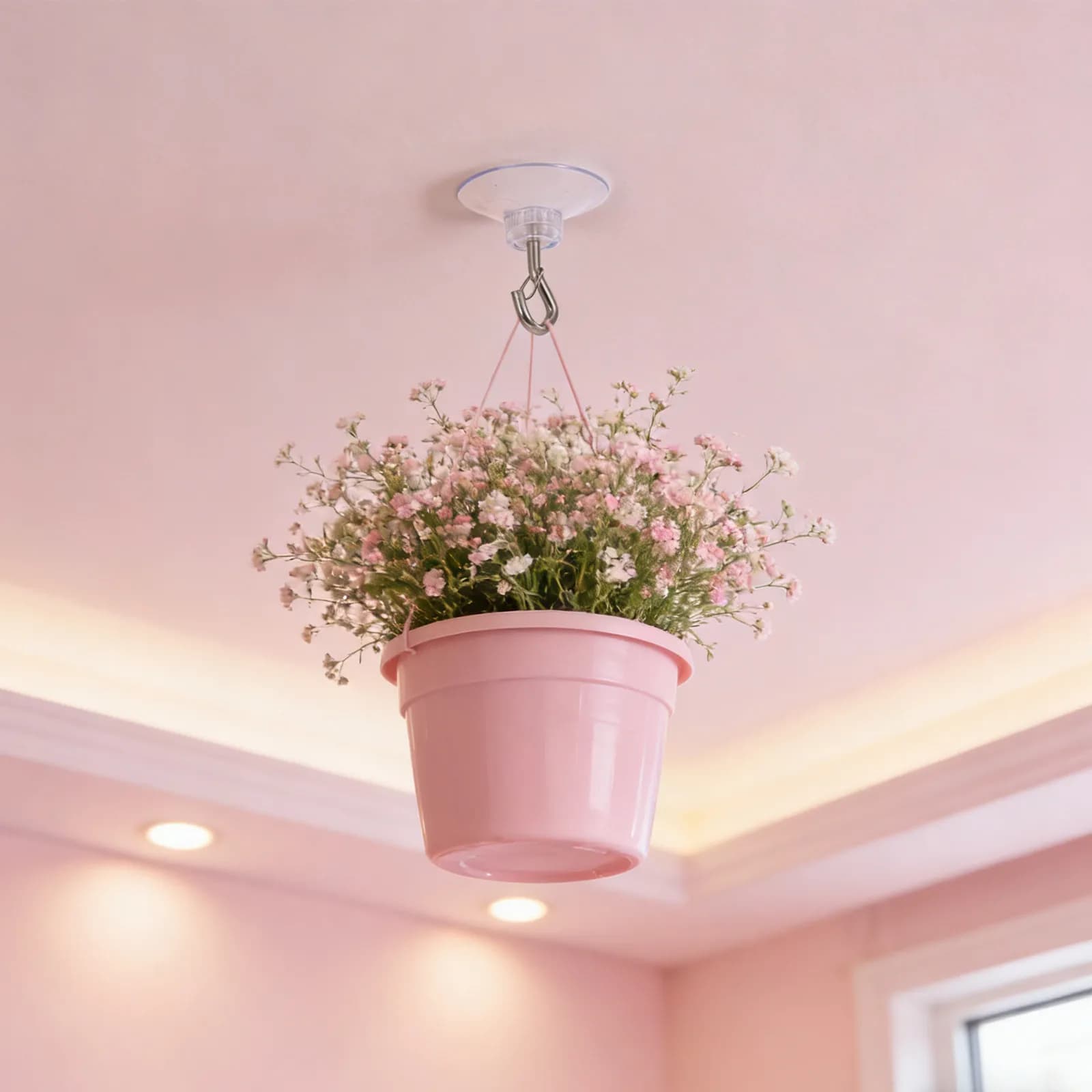 Set di 6 Ganci a Ventosa Trasparenti Resistenti per Soffitto, Riutilizzabili, Senza Lasciare Segni, per Appendere Luci, Piante, Palloncini, Ghirlande, Decorazioni per la Casa