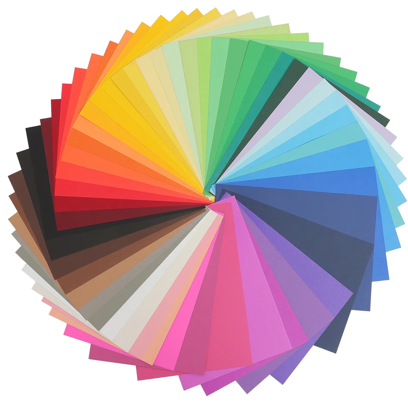 50 Sheets Colored Card Paper Multi-Color DIY Craft Paper for Kids Creative Painting Origami Handmade Artwork Supplies
