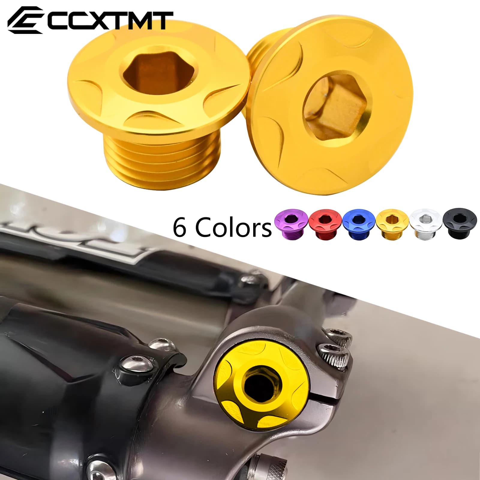 For KKE DNM CNC Aluminum Grinders Fork Front Bolt Dado Cap Bolt For X260 X160 Surron Light Bee XS L1e Electric Dirt Bike
