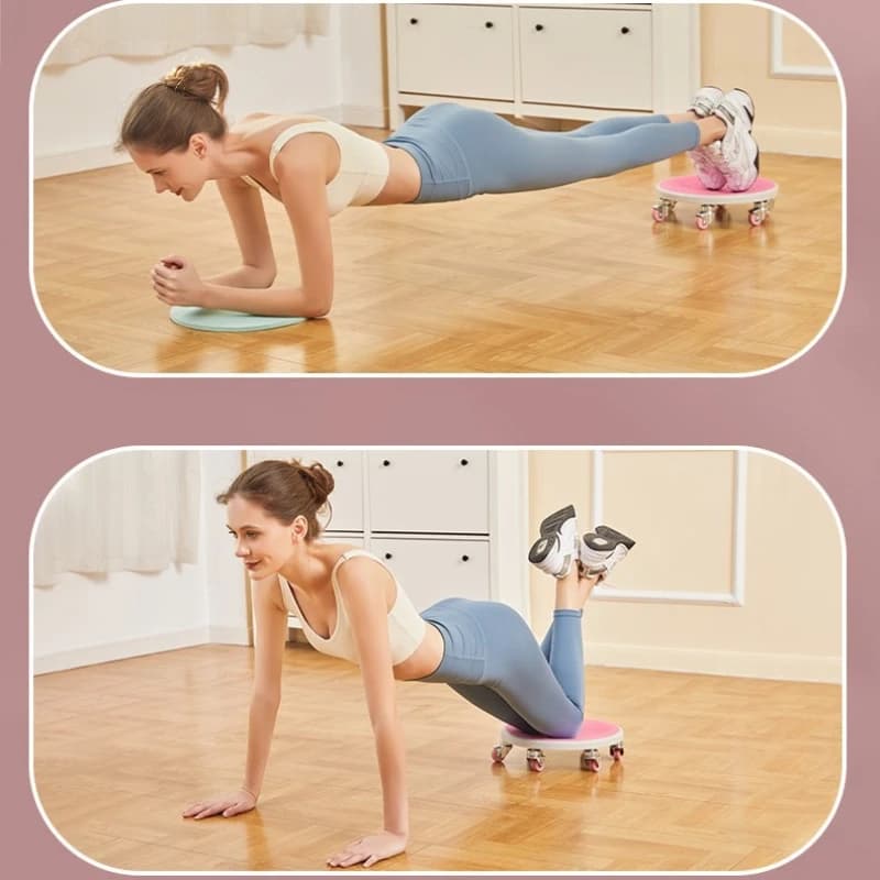 6‑Wheel Silent Ab Roller, Skating Disc Fitness Gear, Universal Wheels for Fat‑Burning Abdominal Muscle Home Core Workout