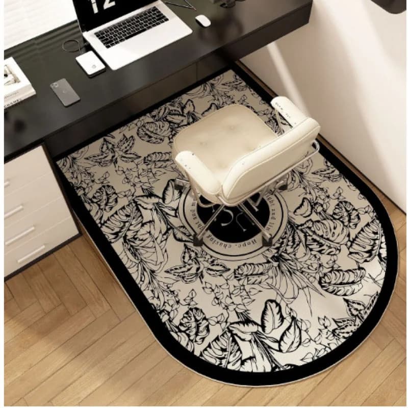 VIKAMA Tappetino per sedia da computer, tappeto speciale per sedia girevole con rullo da studio, toletta per camera da letto, tappeto in pile, decorazione per la casa