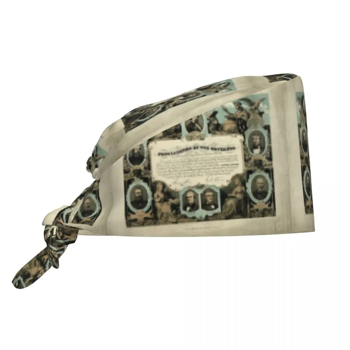 Emancipation Proclamation By E. Knobel (1865) Scrub Hat Doctor Working Surgical Cap Unisex Adjustable Nursing Caps for Dentist