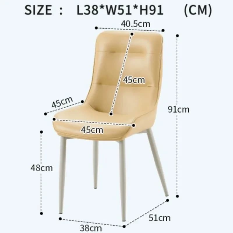 Toeletta Sedia con schienale per cena in pelle Mobili interni Gaming Sedia da cucina morbida Computer Tabouret Mobili da cucina