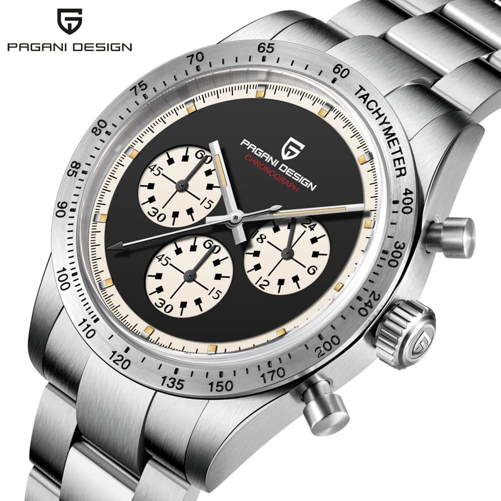 PAGANI DESIGN Retro Racing car Chronograph Luxury Quartz Watch Men Waterproof Japan VK63 Movt AR Sapphire crystal Wristwatch Men