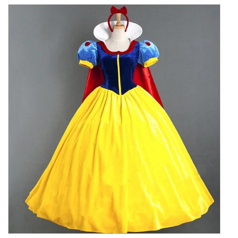 Costume da principessa Abito cosplay per adulti Biancaneve Ragazza Abito da principessa Donna Principessa cartone animato Biancaneve Costume da festa di Halloween
