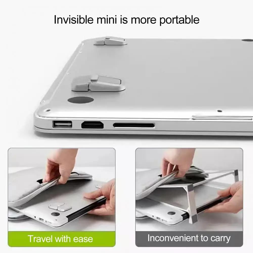 Foldable Desk Organizer Foldable Laptop Stand Portable Notebook Holder Adjustable Mini Size Riser Easy Installation for Laptops