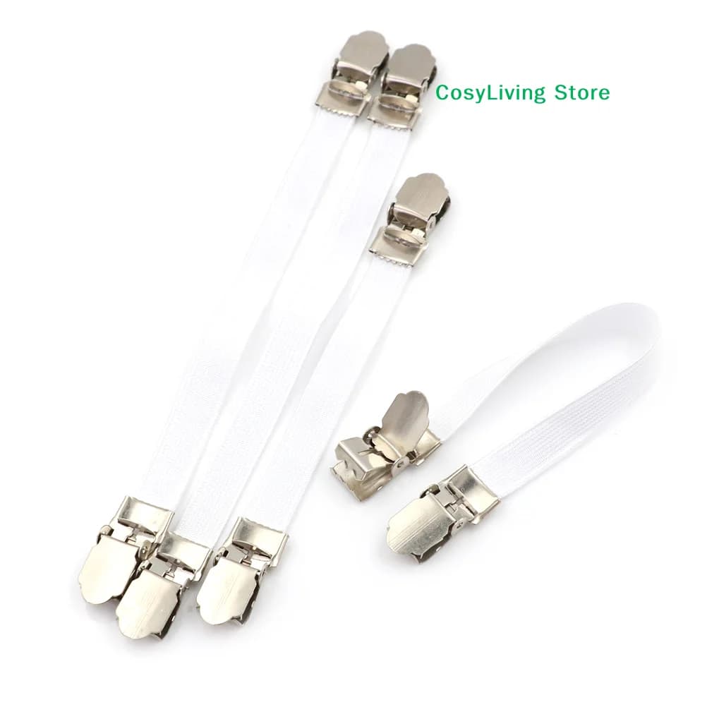 4 X Elementi di fissaggio per clip per copertura asse da stiro, cinghie elastiche per cinghie, impugnatura
