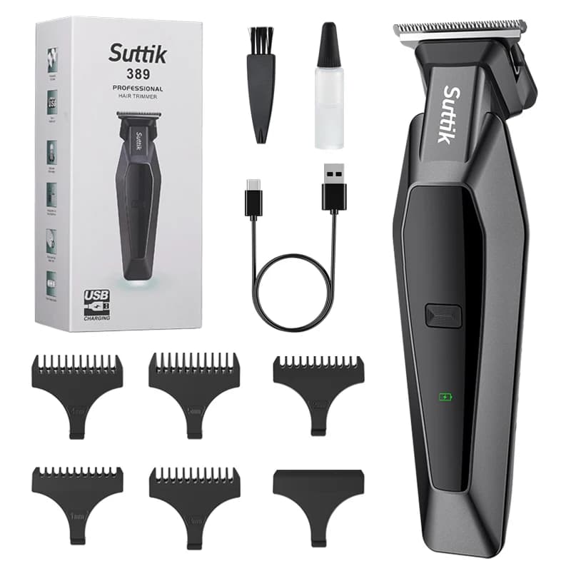 Professional Cordless Hair Trimmer Kit - Barber Electric Haircut Machine Rechargeable Detail Clippers for Styling Beard And Hair