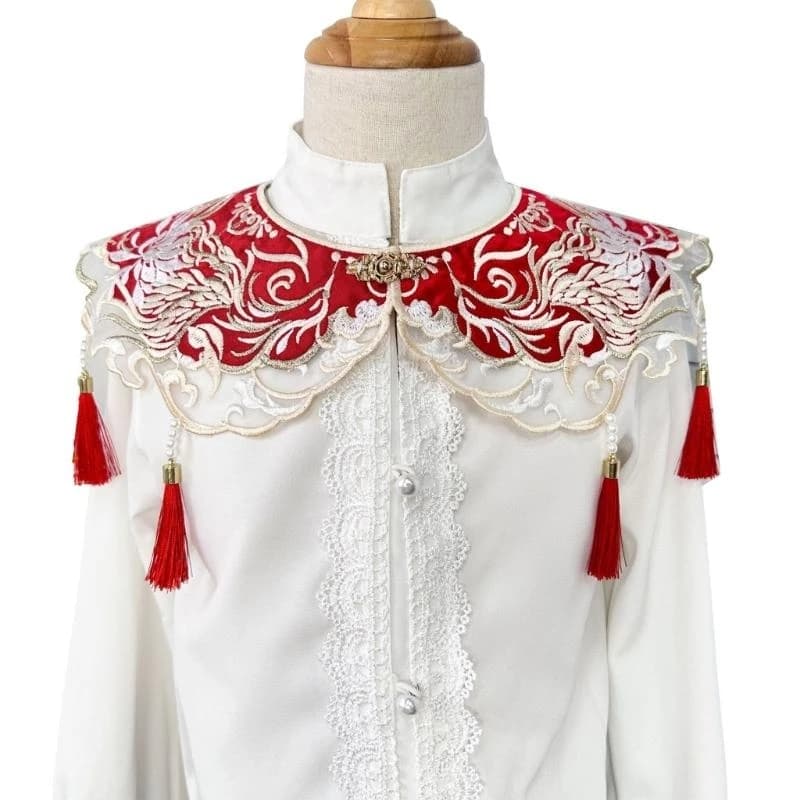 39BD Scialle alla unisex Lussuoso scialle ricamato a mano Scialle da sposa grazioso per vari stili abbigliamento