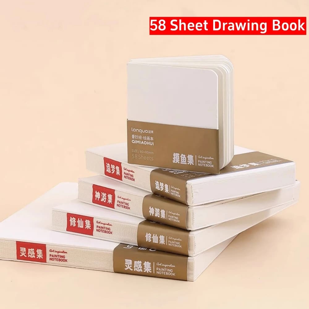 Drawing Book Sketch Compact Professional Sketchbook 200g Art School Supplies Pencil Drawing Notepad Student Stationery 58 Sheets