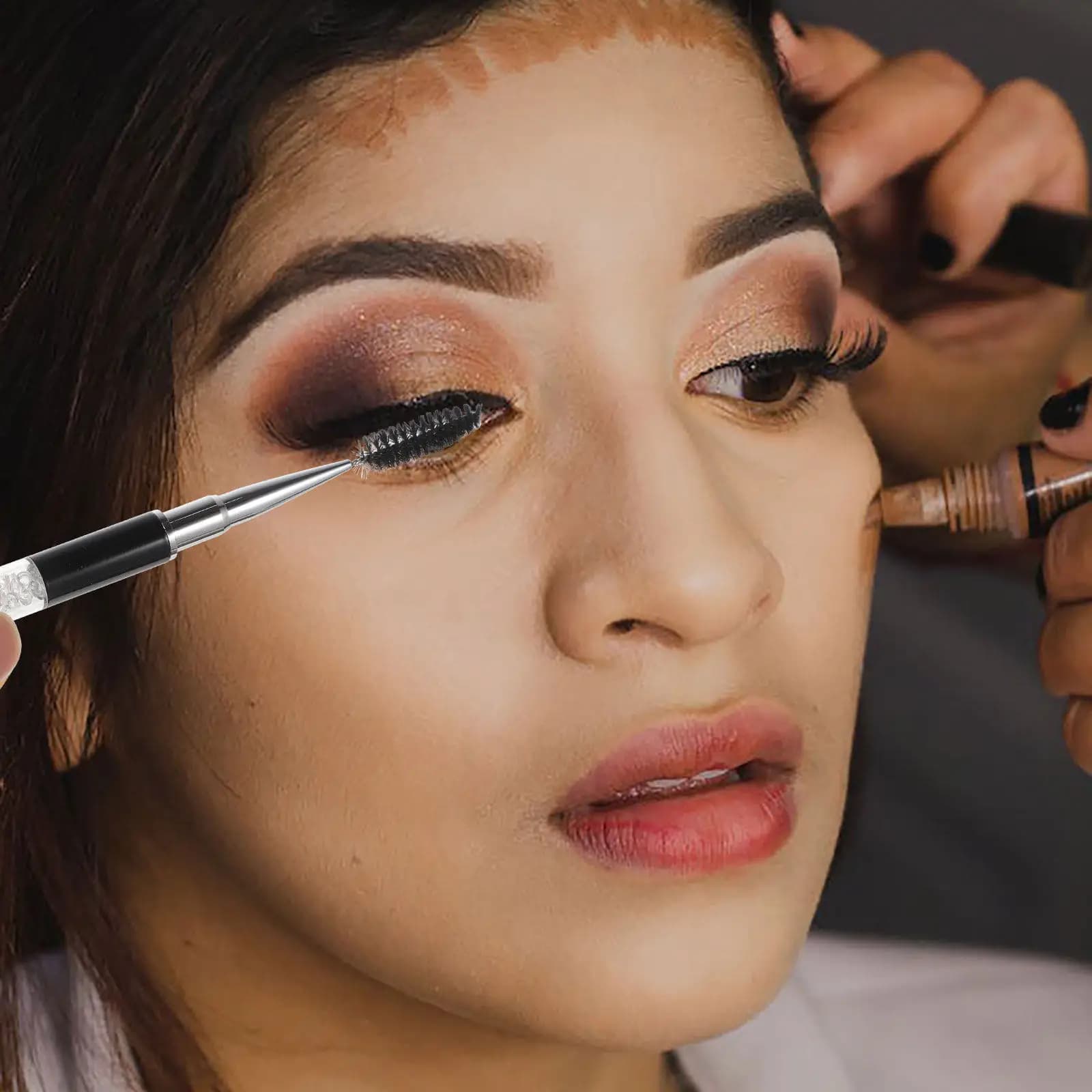 2 Spazzole per Ciglia Naturali, Strumenti per lo Spazzolamento delle Ciglia, Accessori per il Trucco, Leggere e Portatili, Bacchette per Mascara da Viaggio Professionali