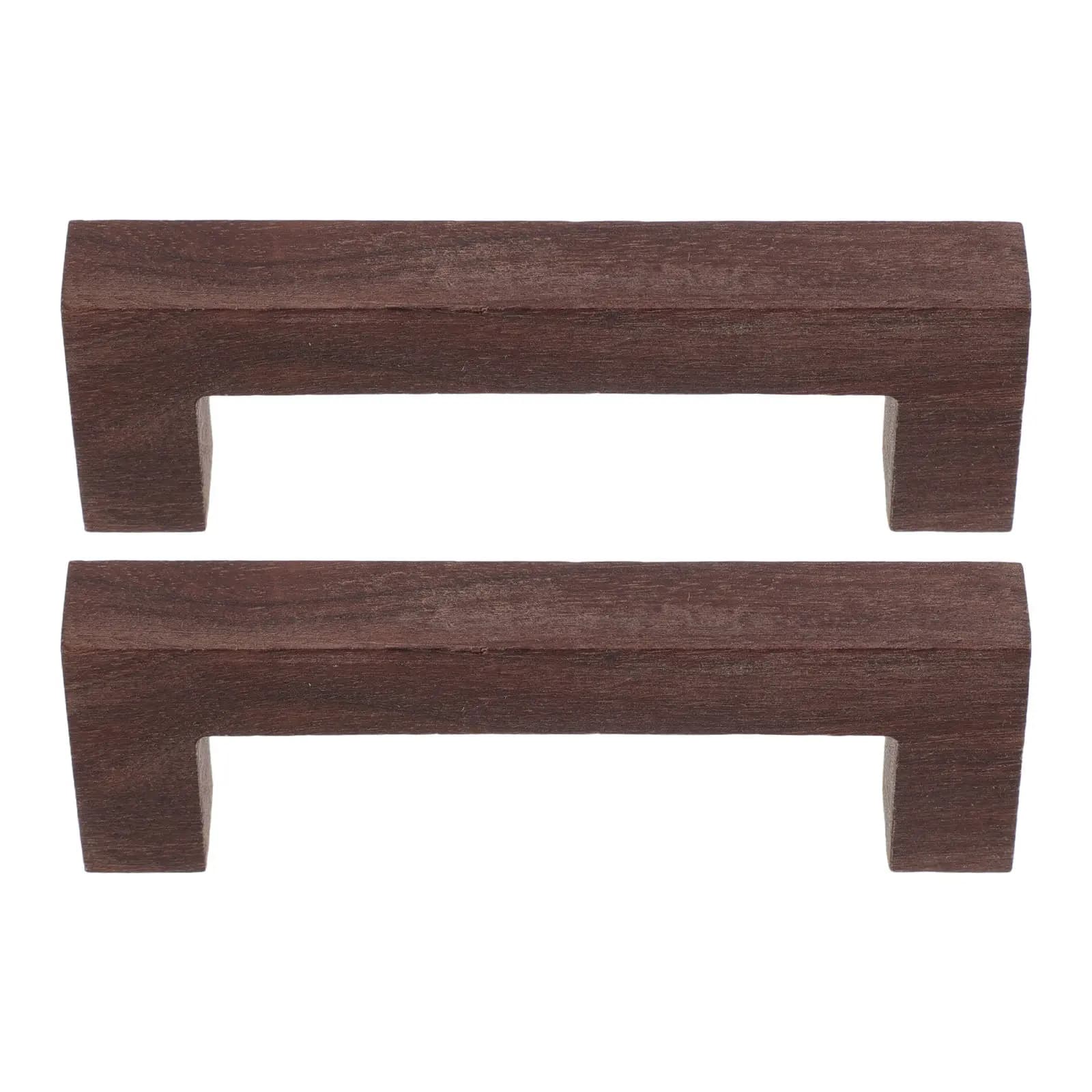 2 Pezzi Maniglie per Mobili in Legno di Noce, Maniglie Rustiche per Cassetti, Sostituzione per Mobili da Cucina e Camera da Letto con Viti, Impugnatura Ergonomica