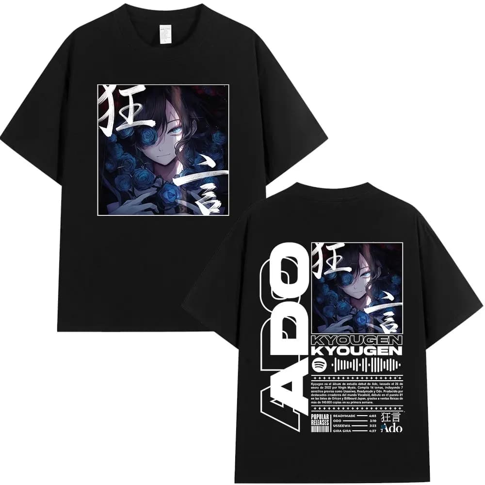 Ado Hibana Kyougen World Tour 2025 T Shirt Uomo Donna Abbigliamento Moda T-shirt 100% cotone Casual Manica corta T-shirt oversize