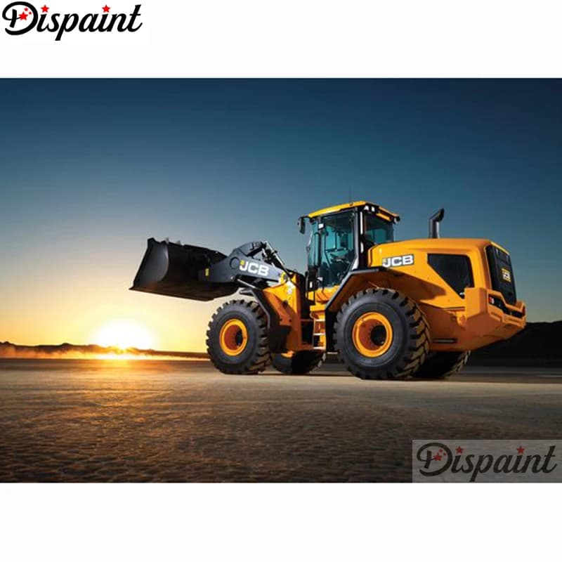 Dispaint Full Square/Round Drill 5D DIY Diamond Painting "Agricultural vehicles" Embroidery Cross Stitch Home Decor Gift A20839