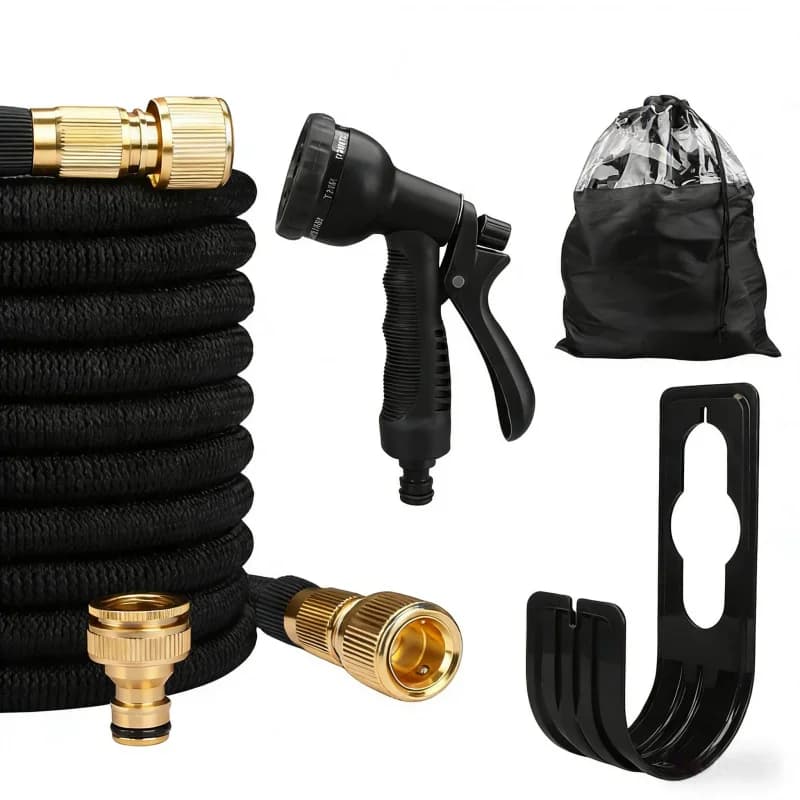 High Pressure Magic Pipe for Garden Irrigation and Auto Washing, Double Use, Double PVC Double Connector, Telescopic Home Irrigation Pipe