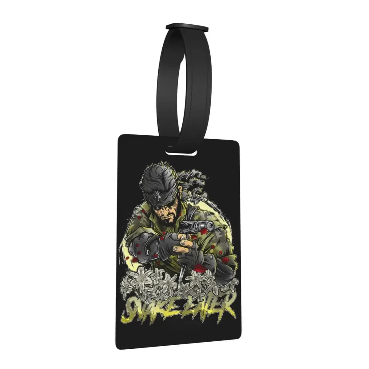 Snake Eater Metal Gear Solid Gioco Etichette per bagagli Accessori per valigie Bagagli portatili Etichetta d'imbarco Porta etichette ID Nome Indirizzo