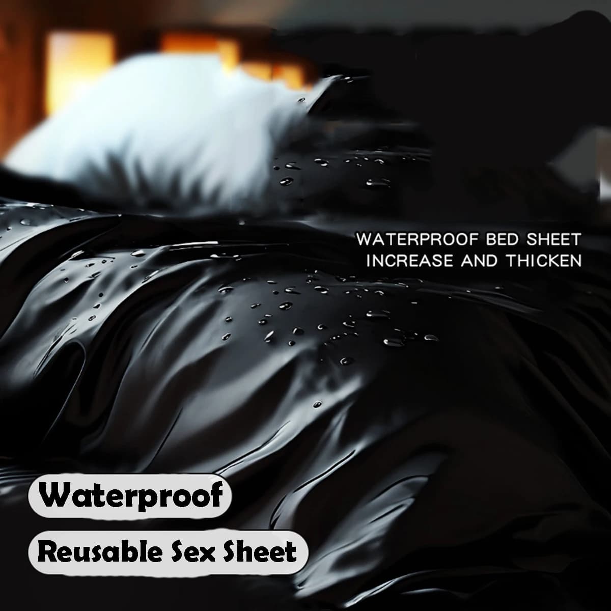 Wax Oil Lubricant Resist Sex Sheet Reusable Waterproof Adult Bed Cover Couple BDSM Sex Games 2.1X2M Cover 1pc Inflatable Pillows