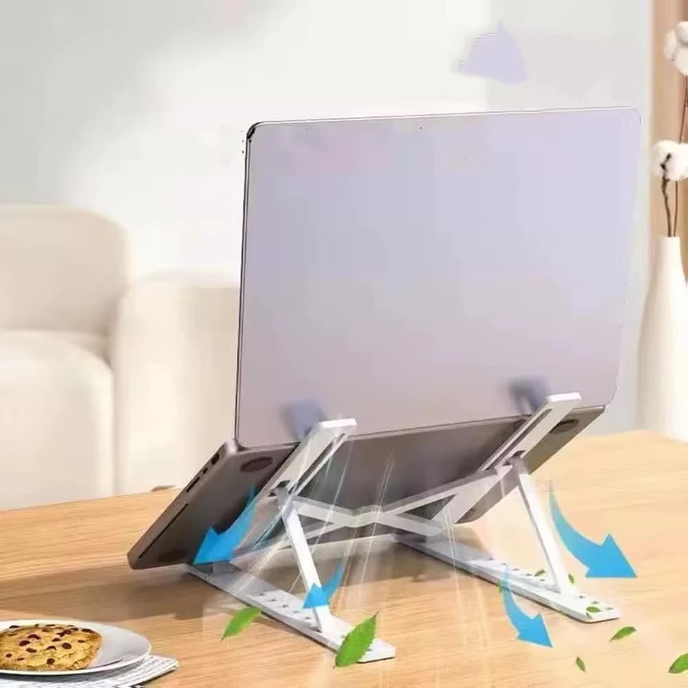 Supporto per laptop pieghevole Staffa per notebook di raffreddamento Supporto per laptop ergonomico regolabile Supporto per base Accessori per tablet per laptop Supporti