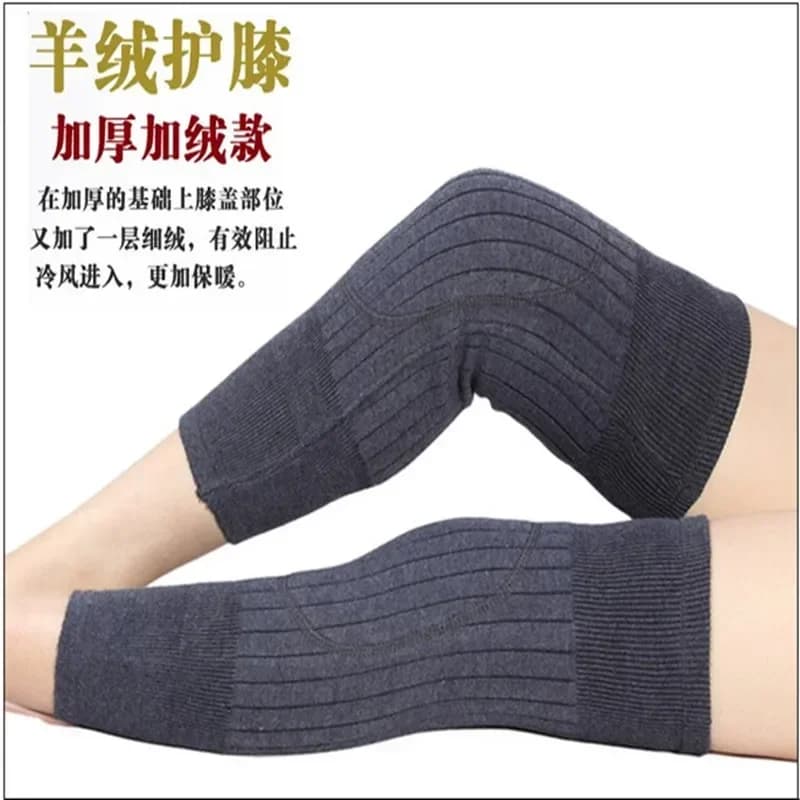 Ginocchiere in lana di Cashmere maniche inverno tenere al caldo per le gambe manica lunga e spessa al ginocchio per donna uomo anziano calzino autunnale ciclismo