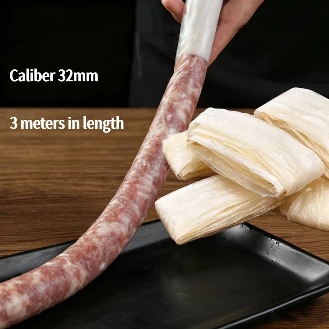 3m collagen casing, sausage box, 32mm caliber smoked sausage packaging tool, sausage filling production