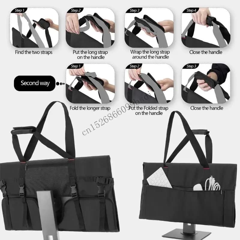 Custodia protettiva 11UA per monitor da 27 pollici Custodia da viaggio per schermo antigraffio con tasca portaoggetti anteriore
