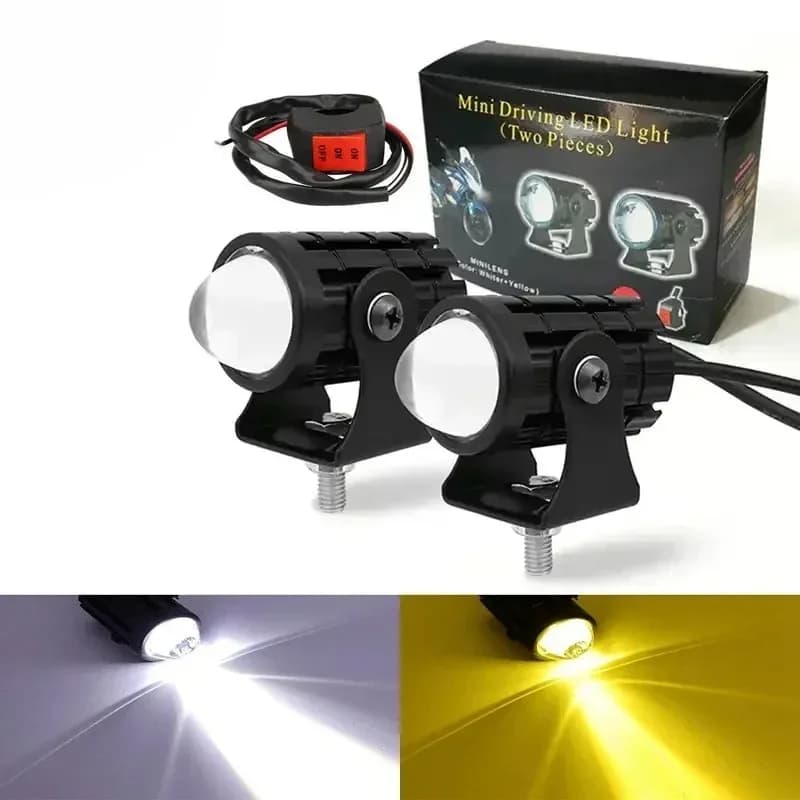 2PCS Mini cannone laser Drl faretto a LED luce da lavoro per auto fari abbaglianti luce di marcia diurna fendinebbia DC 12V 1000LM