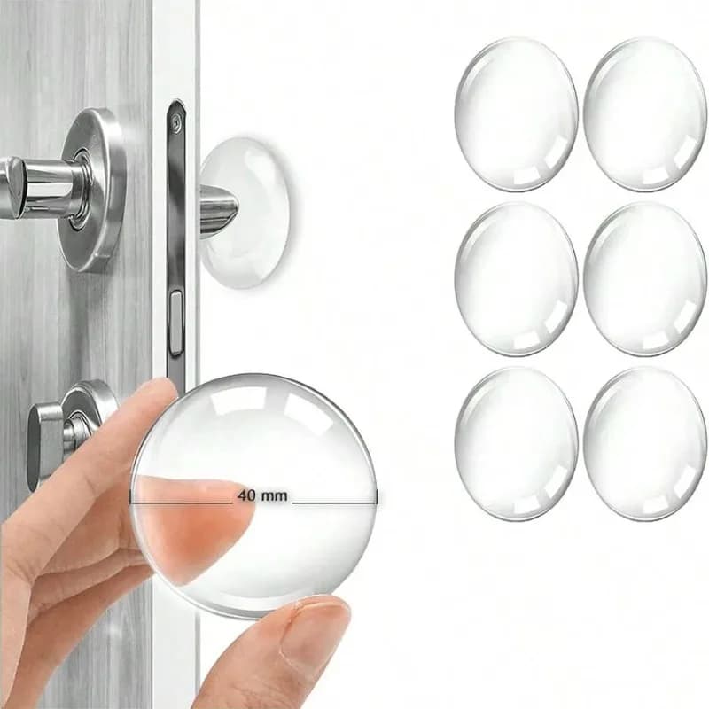 Clear Soft Rubber Door Knob Wall Shield Mute Stickers Door Stopper Handle Bumper Protective Plug for Wall Muffler Pad