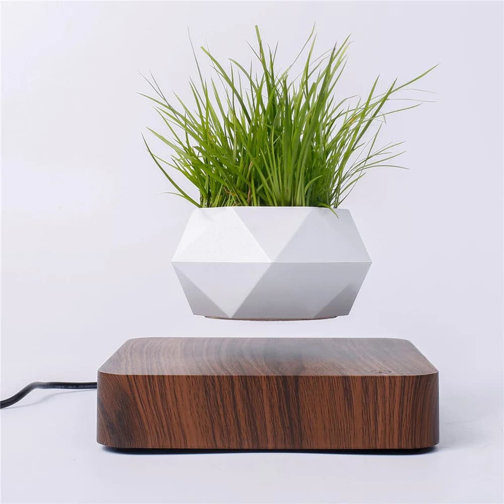 Nuova levitazione magnetica galleggiante vaso per piante levitazione aria bonsai vaso rotazione vaso di fiori ufficio decorazione della casa regali