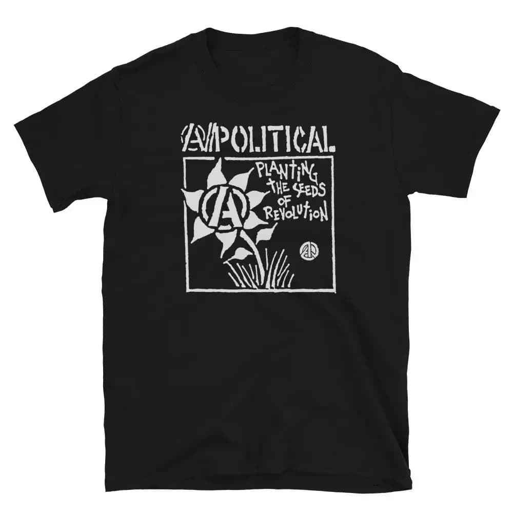 T-shirt da golf in cotone, abbigliamento estetico. Una maglietta POLITICAL.