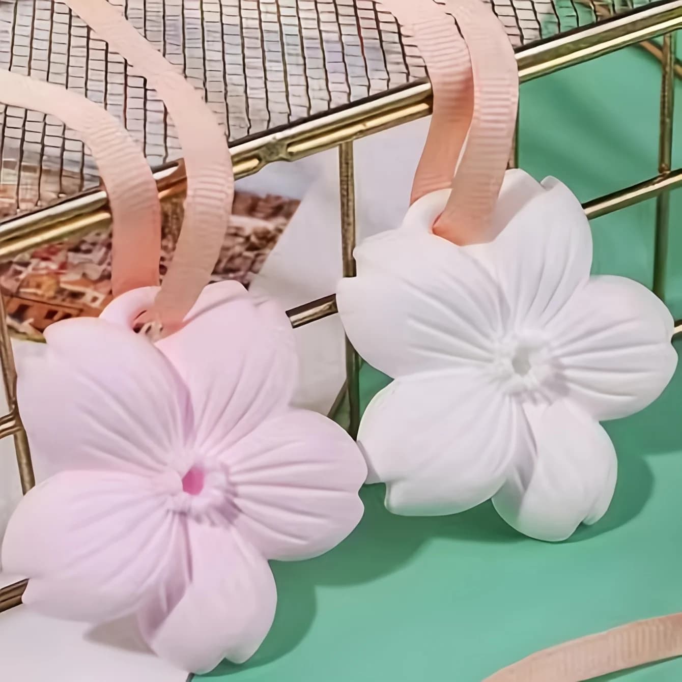 Stampo in silicone fai da te per aromaterapia a forma di fiore di ciliegio, materiali in gesso, deodoranti per auto, fogli di cera per armadi, stampi in silicone a forma di fiore di ciliegio