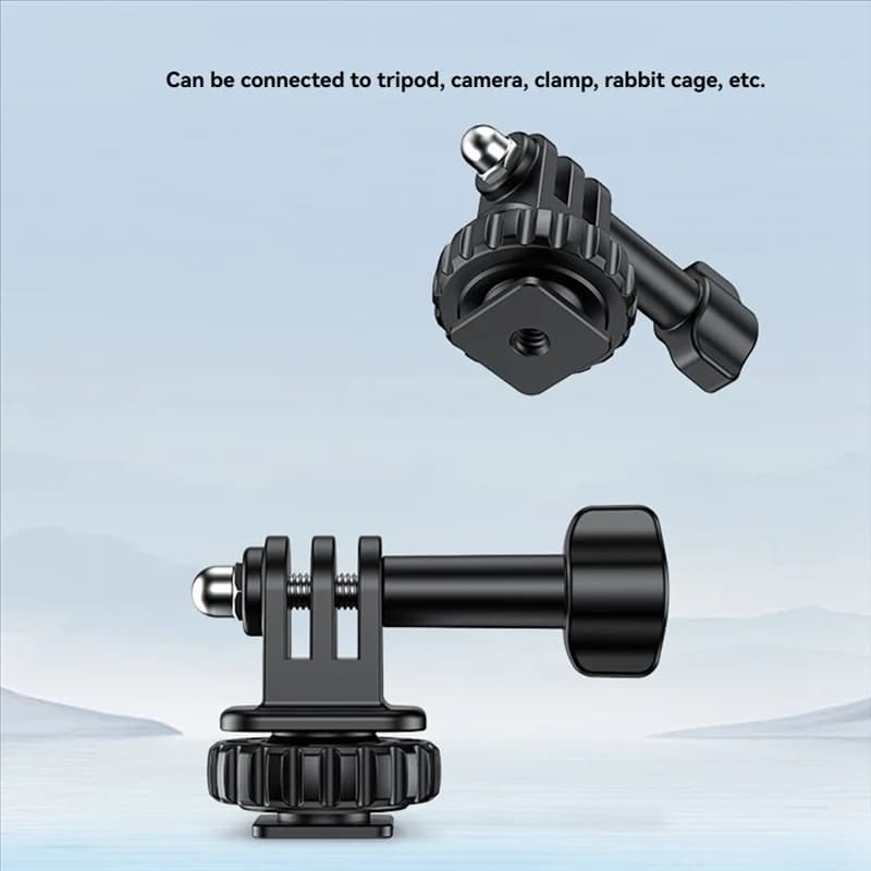 Cold tobog adapter for action camera A25P with 180 ° Adjustment, screw hole 1/4 inch, for Gopro Hero 12/11/10/9/8
