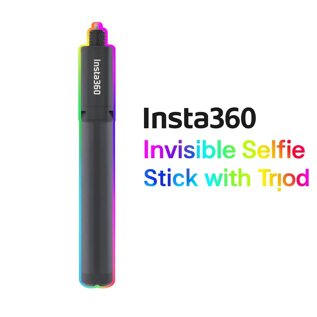 Selfie Stick invisibile Insta360 2 in 1 con treppiede | Supporto estensibile per X5/X4/X3 | Accessorio portatile