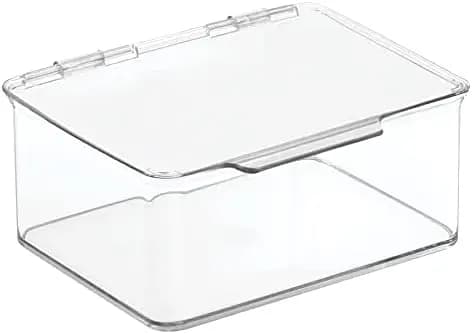 Scatole di Plastica Trasparente con Coperchi a Cerniera, Set da 8 per Giocattoli, Blocchi, Puzzle, Pennarelli, Controller e Pastelli