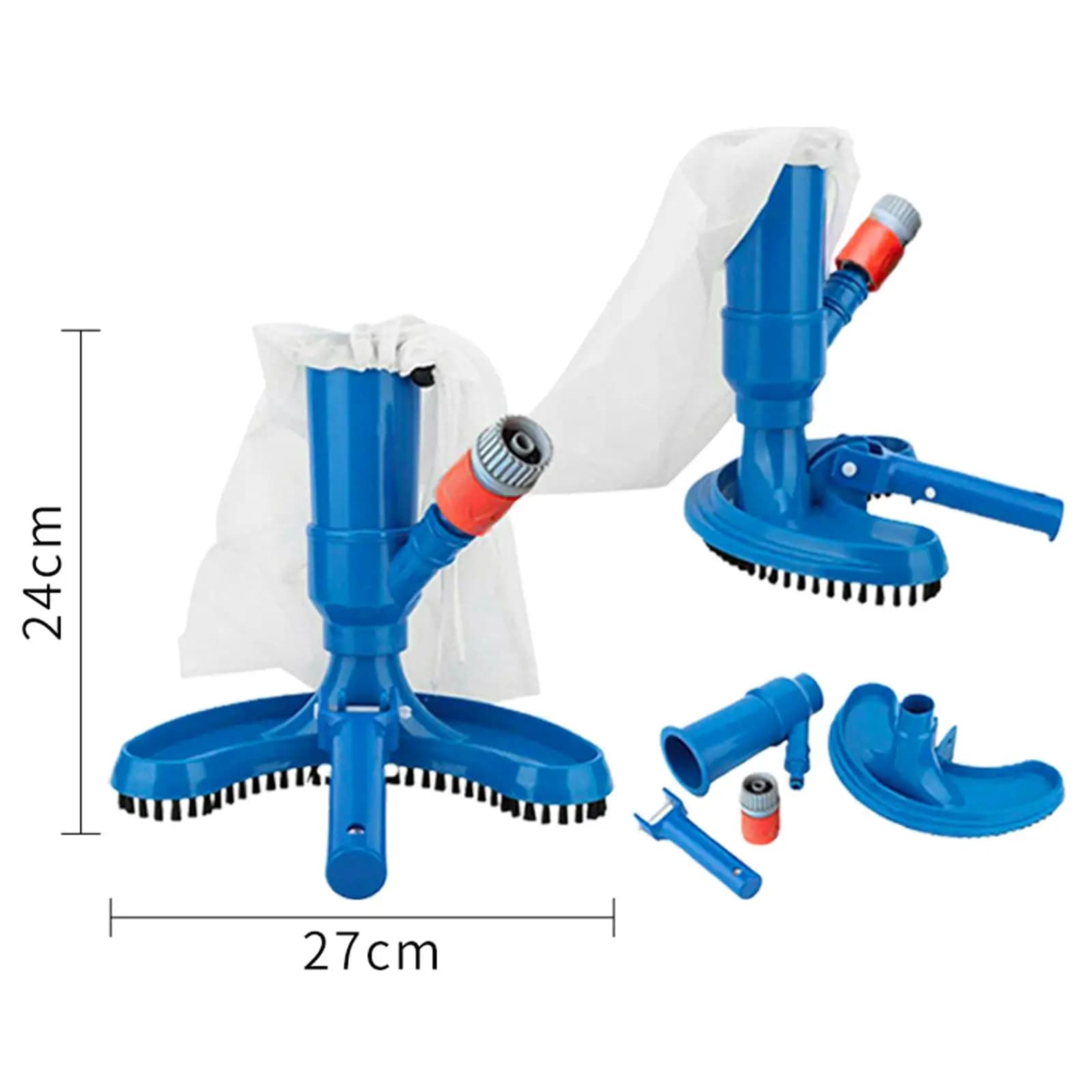 above Ground Pool Vacuum Cleaner with Brush Pool Vacuum Head for Above Ground Pool,Spa,,Pond and Fountain