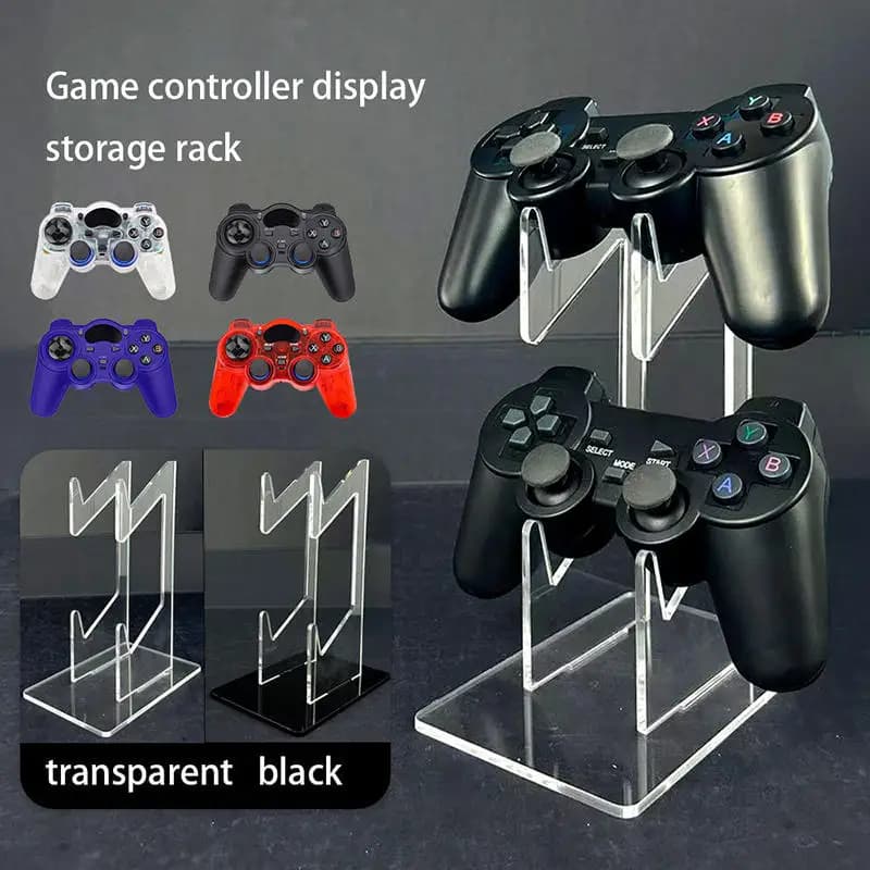 Supporto trasparente a 2 livelli per controller PS5 PS4 (1/2 pezzi) con porta cuffie, organizer per accessori da gioco, portaoggetti per 1/2 controller
