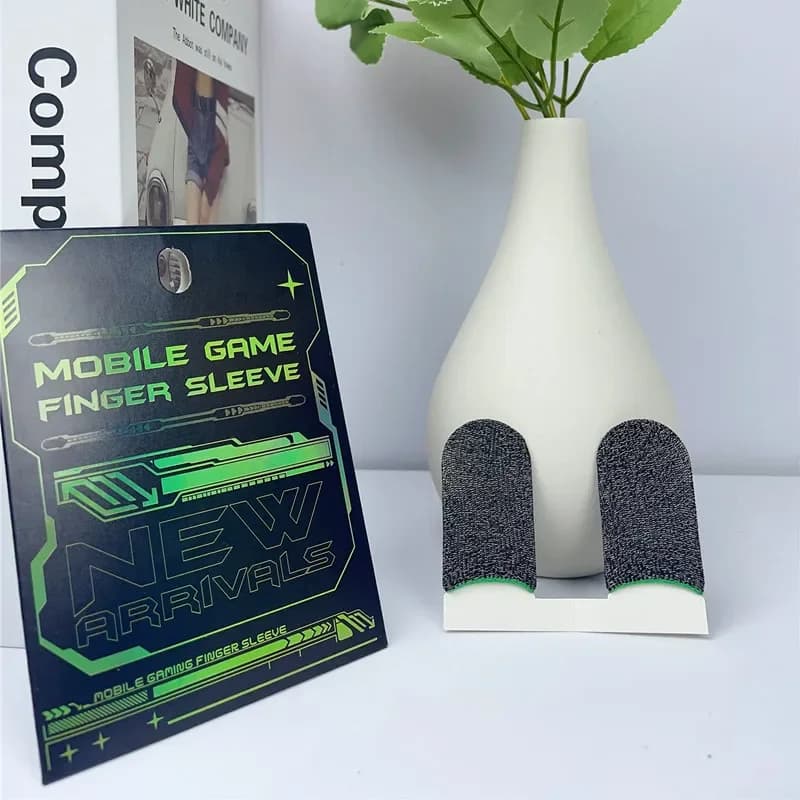 2-piece cell phone game gloves Sweat resistant anti-slip finger gloves Touch Screen finger sleeves Breathable toe cover for players