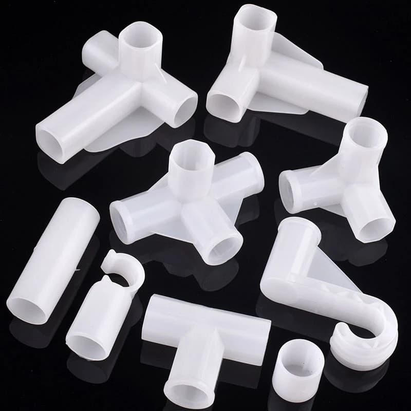 2 ~ 10 pieces 16mm three four streets straight shelf closet hook connector for white plastic pipe joint for garden irrigation