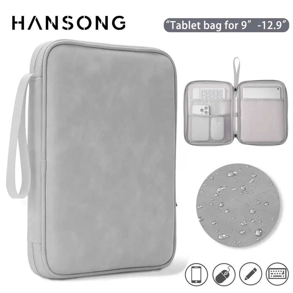 Tablet Sleeve Bag for iPad Pro 12.9 11 inch iPad 10th Air 5 4 3 10.9 10.2 inch 9th 8th 7th Generation Waterproof Zipper Pouch