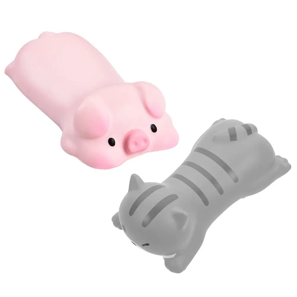 2 Pezzi di Carini Poggiapolsi a Forma di Cartone Animato per Tastiera e Mouse, Supporto Ergonomico per Polso, Protezione per Gaming, Laptop, Ufficio, Studio, Viaggi
