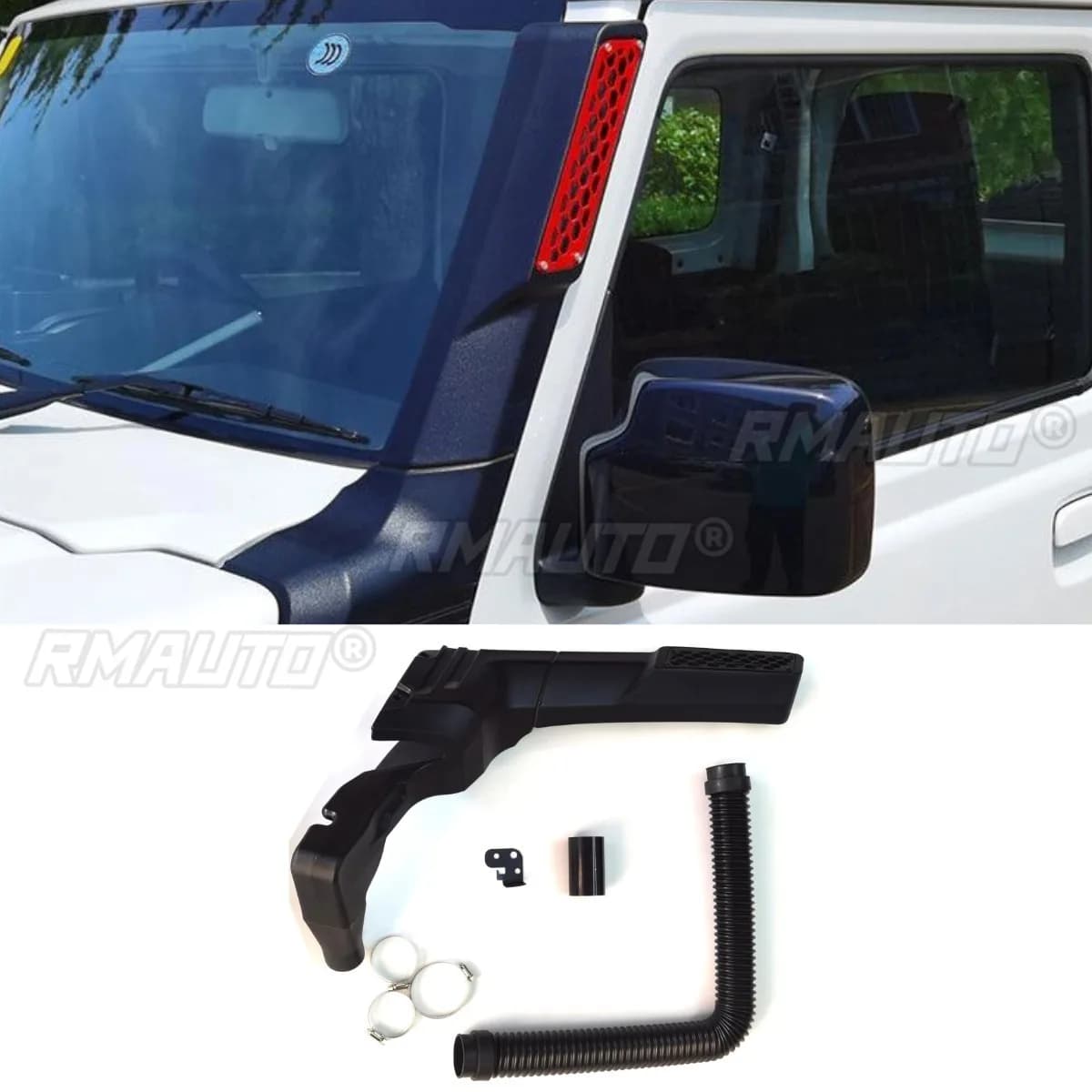 Car Snorkel Kit Air Intake Wading Hose For Suzuki Jimny JB64 74 Front Side Snorkel Desert Intake Duct Car Accessories