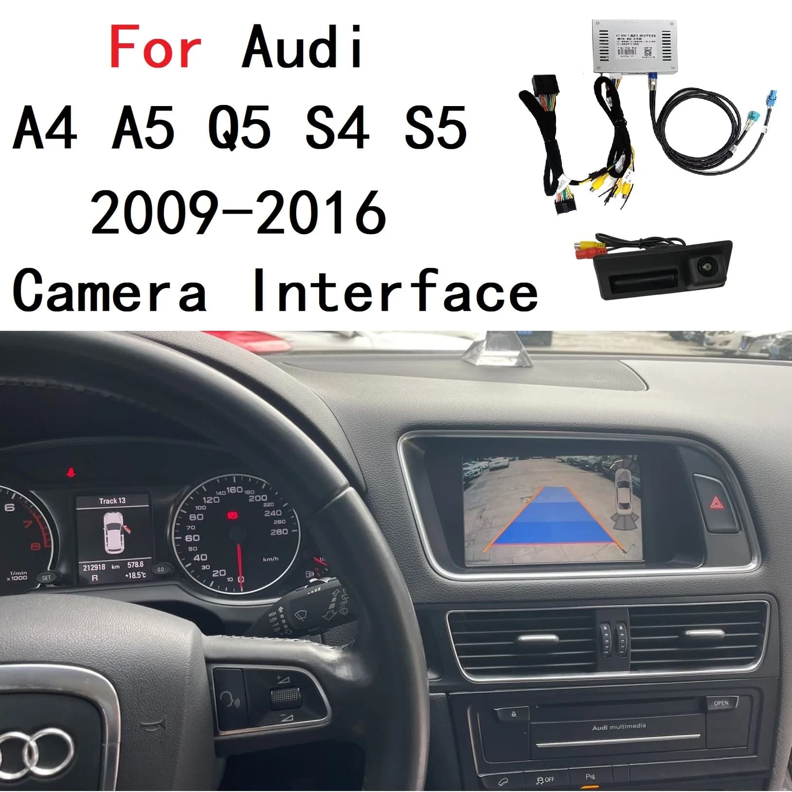 Interfaccia telecamera retromarcia per Audi A4 A5 Q5 S4 S5 Adattatore telecamera anteriore posteriore